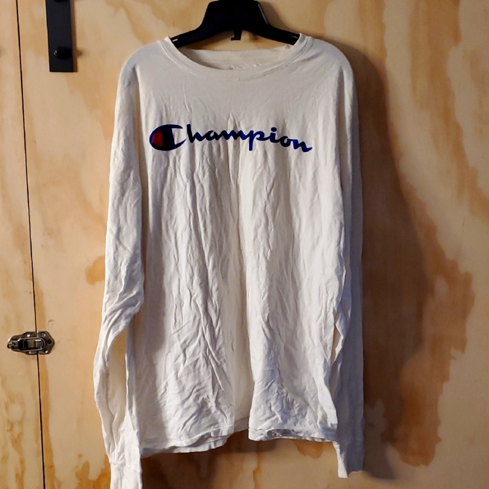 Champion Classic White Long Sleeve Tee